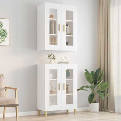 Berkfield Hanging Wall Cabinet White 69.5X34X90 Cm - image 1