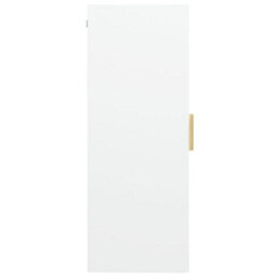 Berkfield Hanging Wall Cabinet White 69.5X34X90 Cm - thumbnail 4