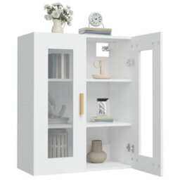 Berkfield Hanging Wall Cabinet White 69.5X34X90 Cm - thumbnail 7