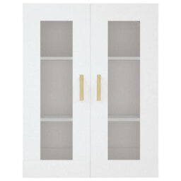 Berkfield Hanging Wall Cabinet White 69.5X34X90 Cm - thumbnail 3