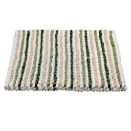 Allure Bath Fashions Striped Chunky Bobble Bath Mat - Green - thumbnail 1