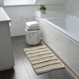Allure Bath Fashions Striped Chunky Bobble Bath Mat - Green - thumbnail 2