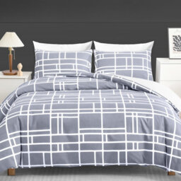 Lazzaro Brick Super King Duvet Set Hypoallergenic Bedding Sets 3 Pcs Ultrasoft Quilt Cover Set With Zipper Closure - thumbnail 3
