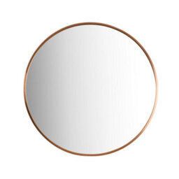Homestylestore Brushed Copper 600mm Wall Hung Round Bathroom Mirror