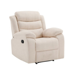 More4Homes Boston Manual Recliner Fabric 1+2+3 Seater Sofa Set W Drinks Console (Beige) - thumbnail 7