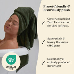 Misona Ultra Soft Bamboo Bath Towel - Khaki - thumbnail 2