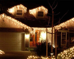 Best Artificial 2.5M/8Ft Warm White Connectable Icicle Lights 83 Mains Powered Leds 8 Settings Memory & Timer Outdoor Weatherproof Christmas - thumbnail 1