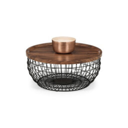 Julian Bowen Smithson Storage Coffee Table - Walnut And Black - thumbnail 3