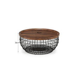 Julian Bowen Smithson Storage Coffee Table - Walnut And Black - thumbnail 7