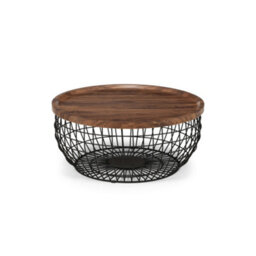 Julian Bowen Smithson Storage Coffee Table - Walnut And Black - thumbnail 2
