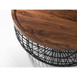Julian Bowen Smithson Storage Coffee Table - Walnut And Black - thumbnail 5