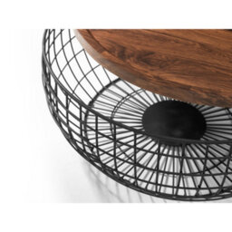 Julian Bowen Smithson Storage Coffee Table - Walnut And Black - thumbnail 6