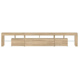 Walplus Tv Cabinet With Led Lights Sonoma Oak 230X36.5X40 Cm - thumbnail 9