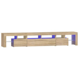 Walplus Tv Cabinet With Led Lights Sonoma Oak 230X36.5X40 Cm - thumbnail 2