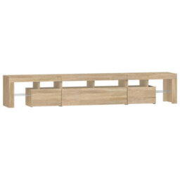 Walplus Tv Cabinet With Led Lights Sonoma Oak 230X36.5X40 Cm - thumbnail 7