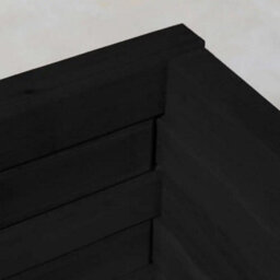 Woven Wood 1.4M Black Pine Raised Wooden Trough Planter - thumbnail 8