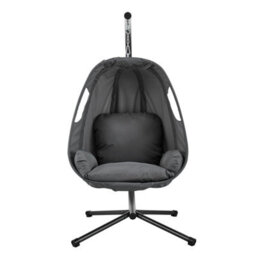 Livivo Dark Grey Metal Hanging Egg Chair - thumbnail 6