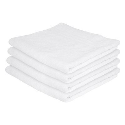 Nicola Spring Cotton Bath Sheets - 160Cm X 90Cm - White - Pack Of 4 - image 1