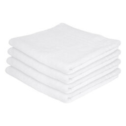 Nicola Spring Cotton Bath Sheets - 160Cm X 90Cm - White - Pack Of 4