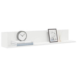 Berkfield Wall Shelves 2 Pcs White 100X16.5X16.5 Cm Engineered Wood - thumbnail 1