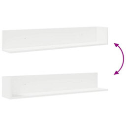 Berkfield Wall Shelves 2 Pcs White 100X16.5X16.5 Cm Engineered Wood - thumbnail 8