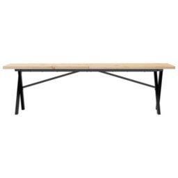 Berkfield Coffee Table X-Frame 160X40X45.5 Cm Solid Wood Pine And Steel - thumbnail 4