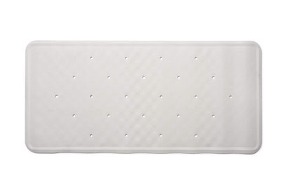 Croydex Ag181422 Hygiene-N-Clean Anti-Mircobial Medium Natural Rubber Bath Mat, 34 X 74 Cm, White