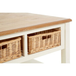 Orsina Natural And Cream Wood Coffee Table, Basket Drawer Chest Coffee Table, Contemporary Coffee Table With Storage - thumbnail 5