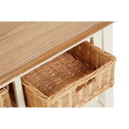 Orsina Natural And Cream Wood Coffee Table, Basket Drawer Chest Coffee Table, Contemporary Coffee Table With Storage - thumbnail 6