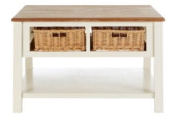 Orsina Natural And Cream Wood Coffee Table, Basket Drawer Chest Coffee Table, Contemporary Coffee Table With Storage - thumbnail 8