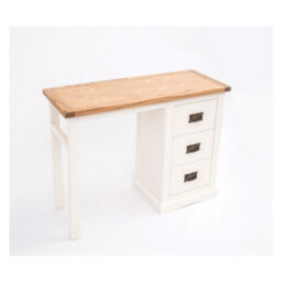 Cabinet Bits Cosenza 3 Drawer Desk - Dressing Table Brass Drop Handle - thumbnail 4