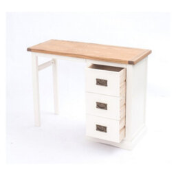 Cabinet Bits Cosenza 3 Drawer Desk - Dressing Table Brass Drop Handle - thumbnail 5