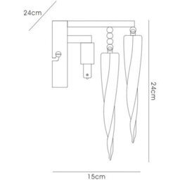 Luminosa Lighting Luminosa Tropez Wall Lamp 2 Light G9 Polished Chrome/glass - thumbnail 5