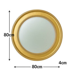 Melody Maison Large Round Gold Vintage Wall Mirror 80Cm X 80Cm - thumbnail 7