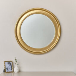 Melody Maison Large Round Gold Vintage Wall Mirror 80Cm X 80Cm