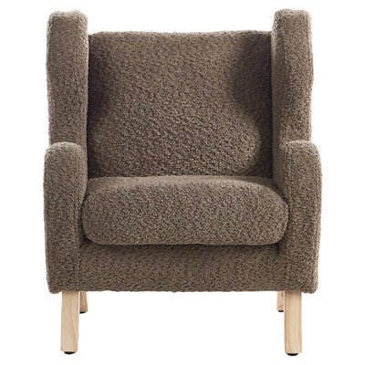 Wyld And Coco Bouclé Armchair For Kids In Warm Brown With Armrests, Compact Nursery Chair W45 X D41 X H55Cm - image 1