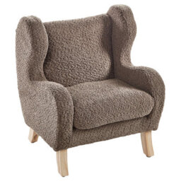Wyld And Coco Bouclé Armchair For Kids In Warm Brown With Armrests, Compact Nursery Chair W45 X D41 X H55Cm - thumbnail 6