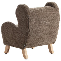 Wyld And Coco Bouclé Armchair For Kids In Warm Brown With Armrests, Compact Nursery Chair W45 X D41 X H55Cm - thumbnail 7