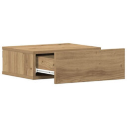 Berkfield Floating Nightstand Artisan Oak 40X32X15 Cm Engineered Wood - thumbnail 5