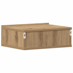 Berkfield Floating Nightstand Artisan Oak 40X32X15 Cm Engineered Wood - thumbnail 8