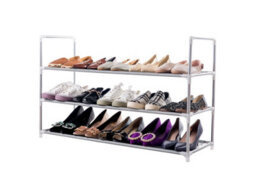 Ehc Shoe Rack 3 Tier, Shoe Storage Organiser, Stackable Shoe Rack, Shoe Shelf For Hallway, Living Room, Bedroom - thumbnail 2