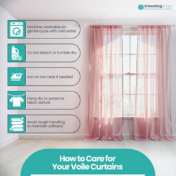 "Neel Blue Voile Curtains Slot Top, 2 Curtains, Rose Gold - 56"" Width X 90"" Drop" - thumbnail 3
