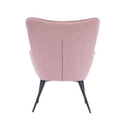 More4Homes Vera Fabric Occasional Living Room Bedroom Modern Metal Legs Accent Chair Armchair (Pink) - thumbnail 4