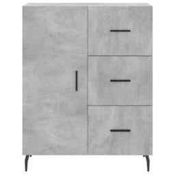 Berkfield Elegant Highboard Concrete Grey 69.5X34X180 Cm Engineered Wood - thumbnail 8