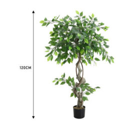 Living And Home Artificial Plant Indoor Plant House Plant Fake Banyan Tree In Black Pot 120 Cm - thumbnail 5