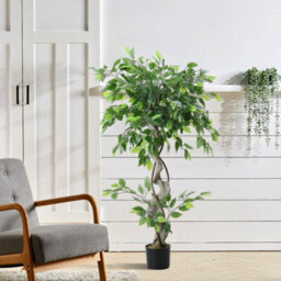 Living And Home Artificial Plant Indoor Plant House Plant Fake Banyan Tree In Black Pot 120 Cm