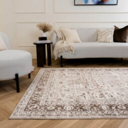 The Rugs Montana Brown And Beige Traditional Area Rug And Runner Soft Durable Easy Clean Living Room Bedroom 4070Bg - thumbnail 7