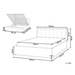 Beliani Ottoman Bed Boucle Montlaur 180 X 200 Cm (Eu Super King) Beige - thumbnail 3