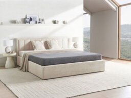 Beliani Ottoman Bed Boucle Montlaur 180 X 200 Cm (Eu Super King) Beige - thumbnail 2