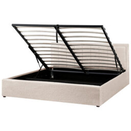 Beliani Ottoman Bed Boucle Montlaur 180 X 200 Cm (Eu Super King) Beige - thumbnail 6
